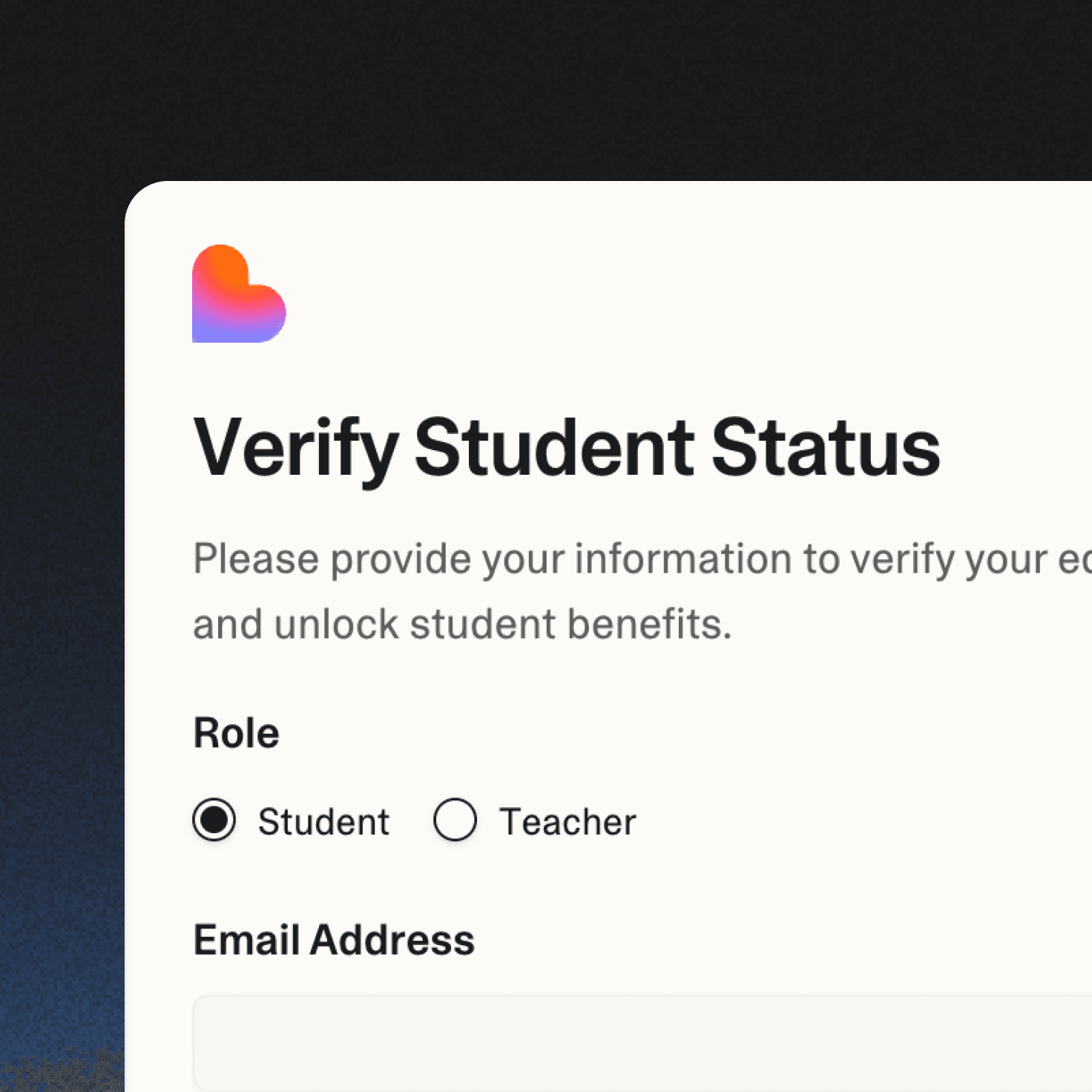 Enter your student ID and we'll unlock the status for you.