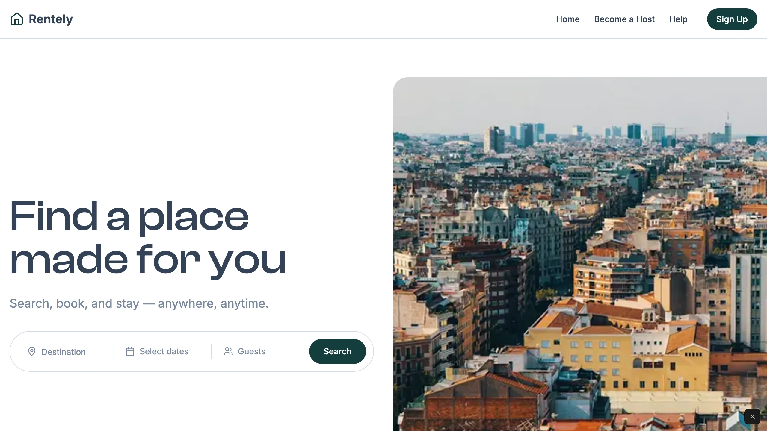 Screenshot of Rentely - Full-Stack Vacation Rental Platform Template